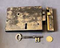 Carpenters Patent Wrought Iron Rim Lock RL891