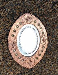 Copper Clad Bevelled Wall Mirror