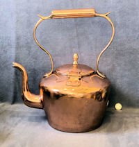 Large Copper Kettle with Hinged Lid K199