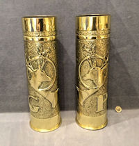 Pair of 2nd World War Trench Art Shellcases