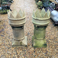 Pair of Crown Top Chimney Pots