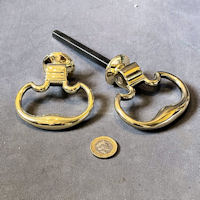 Pair of Large Period Brass Door Handles DH007