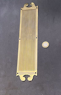 Run of Ribbed Brass Fingerplates, 12 available FP273
