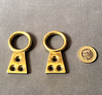 Run of Unused brass Hanging Eyes, 5pairs available PH32