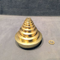 Set of 9 Circular Brass Shop Weights
