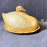 Swan Ceramic Cheese Dish and Cover