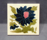 Tube Lined Floral Tile, 8 matching available T152