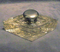 Cut Glass Inkwell   IW27