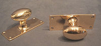 Long Run of Brass Door Handles, 73 pairs available    DH651