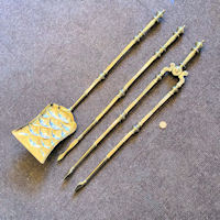 3 Piece Brass Fire Irons Set