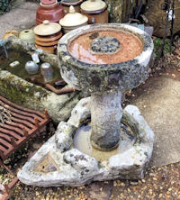 3 Piece of Stone Bird Bath