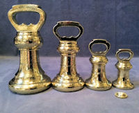 4 Matching Brass Croydon Weights