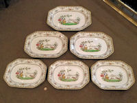 6 Matching Copeland Meat Platters