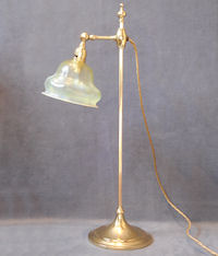 Adjustable Brass Electric Reading Lamp