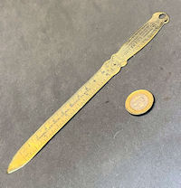 Advert Brass Letter Opener LO34