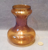 Amber Glass Hyacinth Bulb Vase BV19