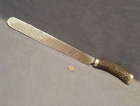 Antler Handled Steel Ham Knife
