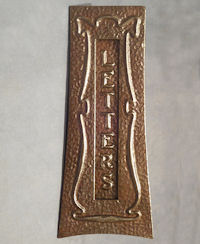 Art Nouveau Cast Iron Vertical Letter Flap LF279