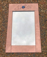 Arts & Crafts Copper Framed Wall Mirror