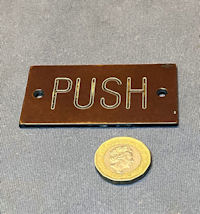 Bakelite Push Plaque NP444
