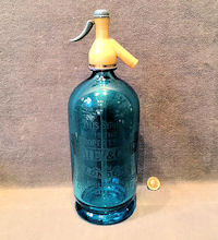 Batey Blue Glass Soda Syphon