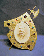 Battle Axe and Shield Brass Photograph Frame PF45