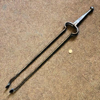 Blacksmith made Wrought Iron Fireside Tongs F696