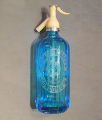 Blue Glass Soda Syphon