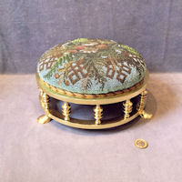 Brass and Beaded Footstool