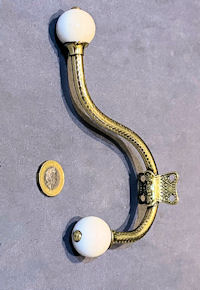 Brass & Ceramic Hat & Coat Hook CH130