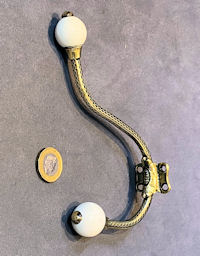 Brass & Ceramic Hat & Coat Hook, 3 matching available CH135