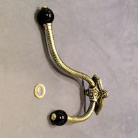 Brass and Ceramic Hat and Coat Hook CH922