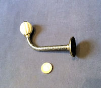 Brass and Ceramic Hat or Coat Hook, 2 available CH854