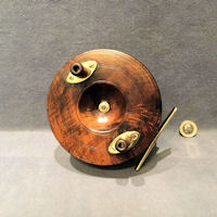 Brass and Mahogany Norwich Fishing Reel