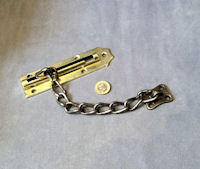 Brass and Wrought Iron Door Security Chain SC22
