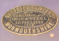 Brass 1902 Shipbuilders Nameplate