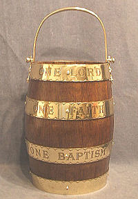 Brass Banded Oak Bucket