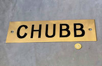 Brass Chubb Plaque NP408