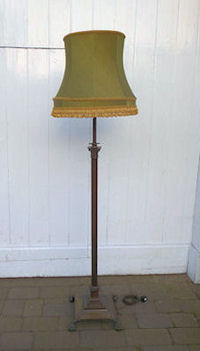 Brass Corinthian Column Electric Standard Lamp