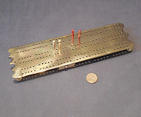 Brass Cribbage Board