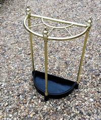 Brass 'D' Shaped Umbrella Stand