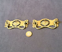 Pair of Brass Drawer Handles CK369