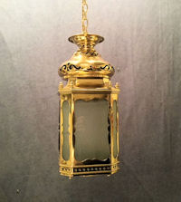 Brass Electric Hall Lantern