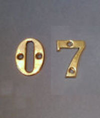 Brass House Door Numbers, 5 matching available HN1