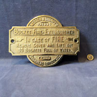 Brass Manufacturers Plate for Bucket Fire Extinguisher FF79