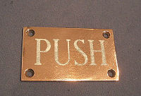 Brass Push Plaque NP83