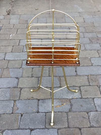 Brass Revolving Magazine Rack