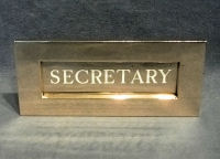 Brass 'Secretary' Letter Flap