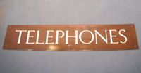 Brass Telephone Plaque