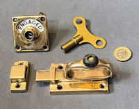 Brass Vacant / Engaged Toilet Door Bolt LL111
